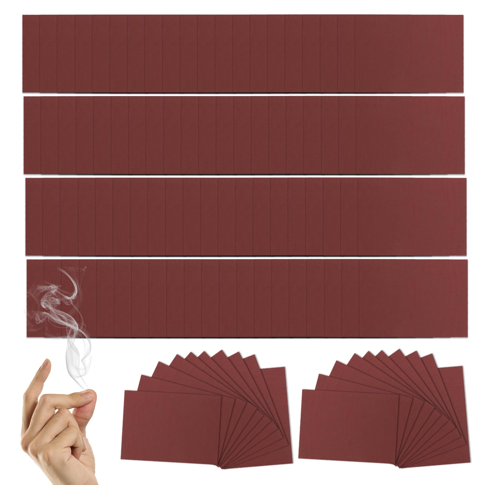 100 PCS Magic Article Paper Mystic Magic Tricks to Turn Your Fingers into Smog, Funny Mystic Card for Adult Close-Up Finger Performance Props