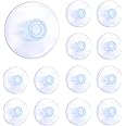 Medsuo 12pcs Suction Cup Glass Suction Pads 40mm Clear PVC Plastic Sucker Pads Without Hooks Extra Strong Adhesive Suction Holder for Home Kitchen and Bathroom Window Glass Door