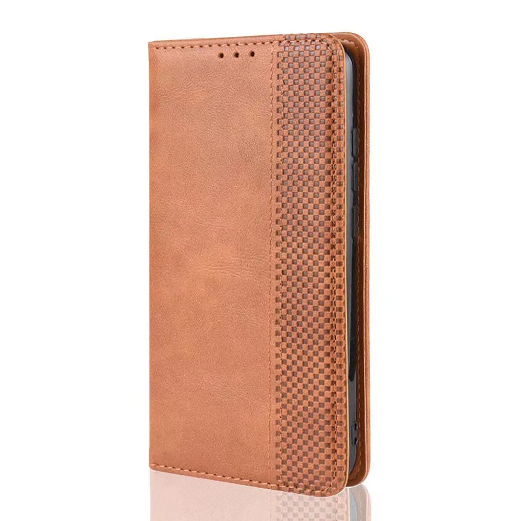SEAHAI Leather Folio Case for Xiaomi 13T 5G / Xiaomi 13T Pro 5G, Premium PU Wallet Cover with Credit Card Pocket/Cash Slots/Support Kickstand, Flip Magnetic Automatic Adsorption Shell - Brown