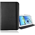 Generic Tablet Leather Flip Case for Samsung Galaxy Tab Pro 10.1 Tablet SM-T520/T525 P600, 360 Degree Rotating Stand Case Full Protective Cover Black
