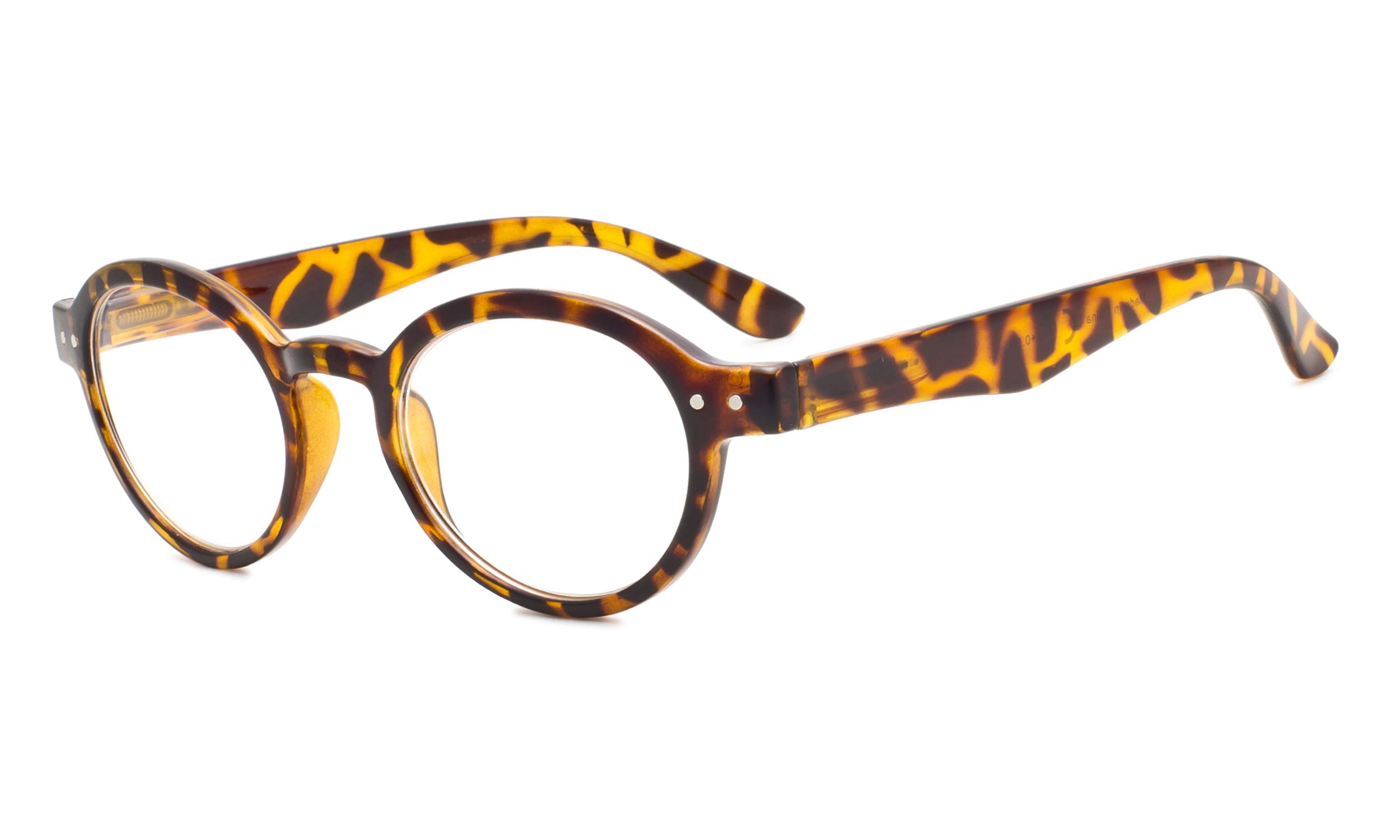 Eyekepper Spring Hinges Round Retro Reader Reading Glasses Tortoise — image 1