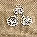 Y&Y Star 20mm Lovely Round Lotus Flower Charms Pendants DIY Antique Charms Pendant for Crafting (100pcs Lotus silver)