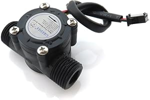 GREDIA 1/2" Water Flow Sensor Food-Grade Switch Hall Effect Flowmeter Fluid Meter Counter 1-30L/min