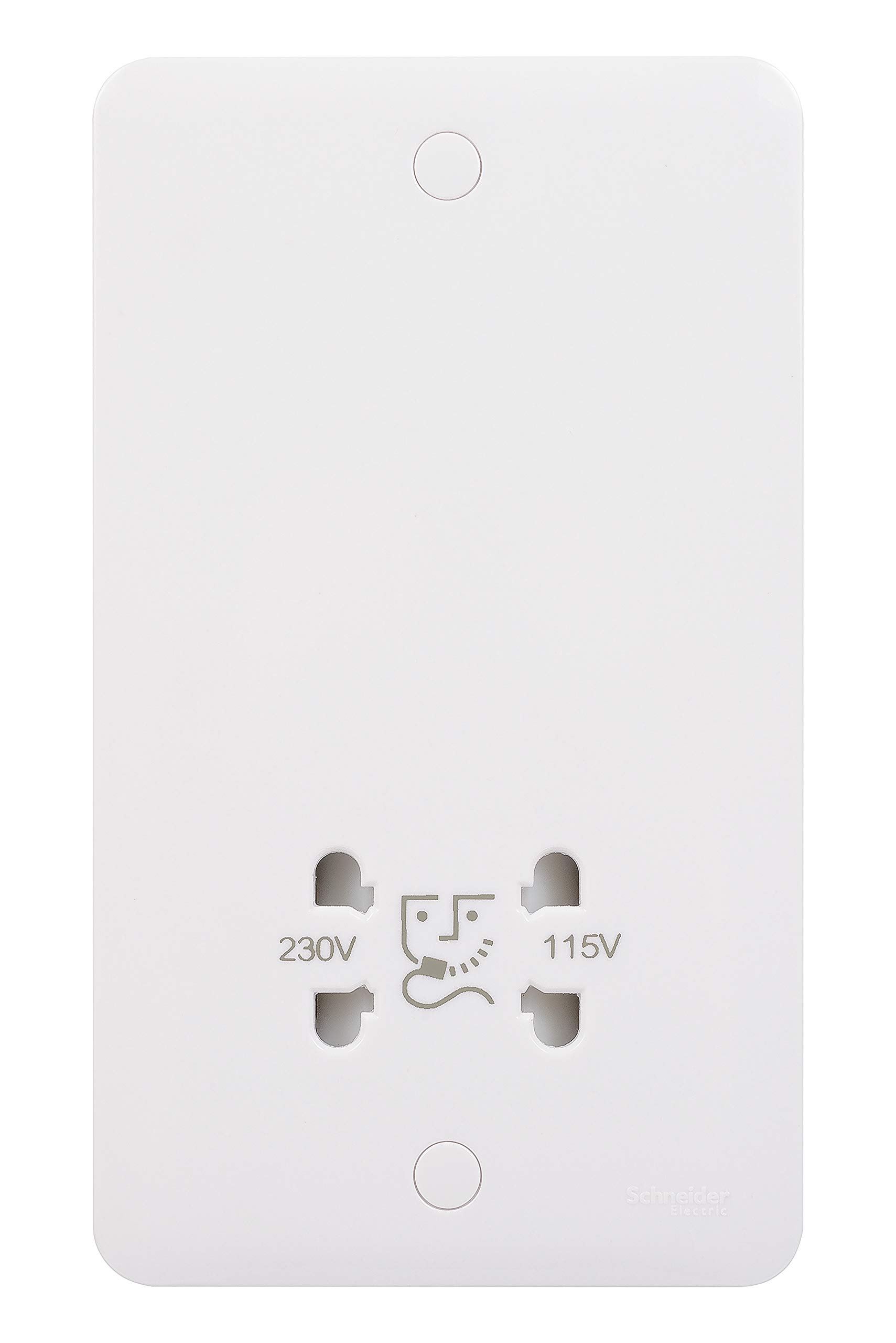 Schneider Electric Lisse White Moulded - Shaver Socket, Dual Voltage, 115/230V, GGBL7090S, White
