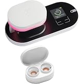 ReO2 Gen6 Soft Contact Lens Cleaner for Moisture Retention, Advanced Cleaning Solution with Electrophoresis Technology, Deep Clean and Rehydrate in 10 Min, with Mirror and Tweezer (White)