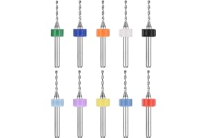 PATIKIL 10 Pack 1.4mm Micro Drill Bits 1/8" Shank Carbide Tungsten Steel 135° Mini Small Bits Print Circuit Board Drilling Tool for CNC Engraving Precision Machinery