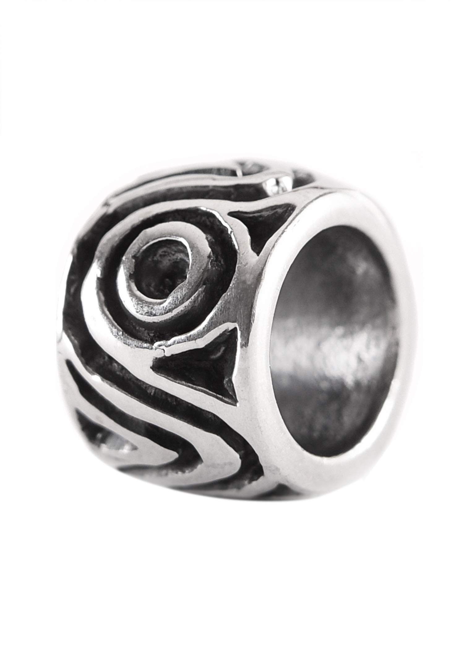 Battle-Merchant Beard bead medieval / dreadlock bead made of real silver, diameter 6 mm.