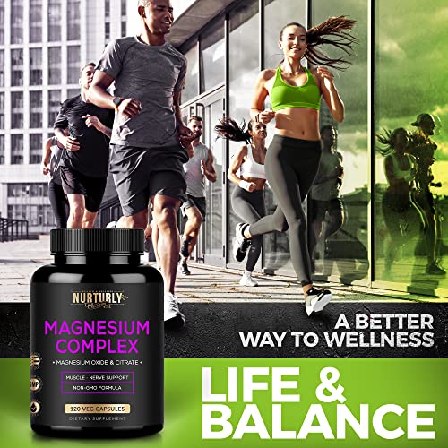 Magnesium Complex 500mg Oxide & Citrate Supplement High Absorption