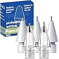 LOVE MEI Replacement Pencil Tips for Apple Pencil Pro,Pencil Tips fit for Apple 2nd 1st Gen USB-C,and Logitech Crayon Digital Pencil,Needle Pencil Pen Tips with Case,IPad Pro Pencil Sets (4B&2B)