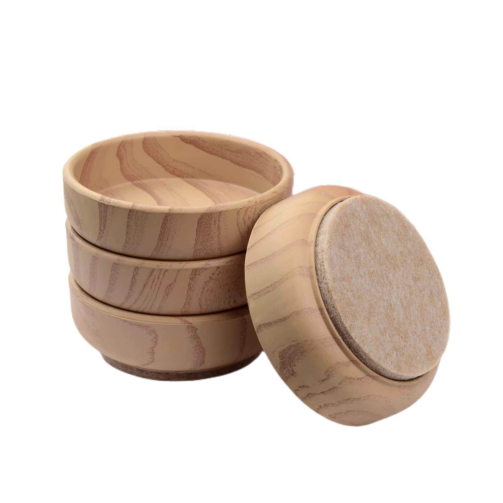 Furniture Felt Castors Floor Cups 4 PCS 60mm, Cup Pads for Protecting Feel 2.4IN Diameter, Furniture Foot Protectors