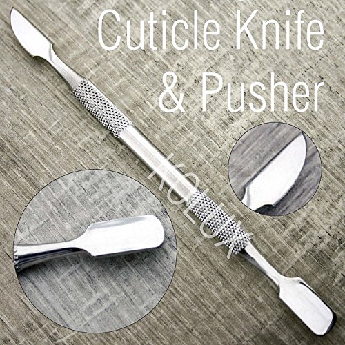 High Grade Stainless Steel Cuticle Knife & Pusher for Finger Nails.Unisex