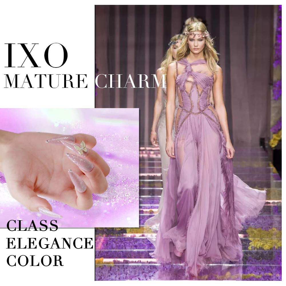 IXO Gel Nail Polish Starter Kit Classic Soak Off Gel Polish Set with 48W UV/LED Nail Lamp No Wipe Base and Glossy/Matte Top Coat Gel Polish Kit Salon Nail Art Designs Manicure Tools Essentials Kit : Beauty