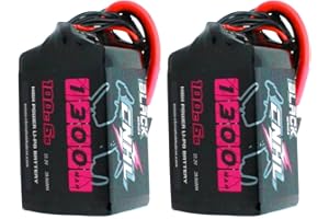 CNHL 1300mAh 6s Lipo Battery 22.2V 100C with XT60 Plug for FPV Drone Racing RC Quadcopter Helicopter Airplane(2 Packs)