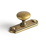 Goo-Ki 6 Pack Antique Brass Cabinet Knobs Backplate
