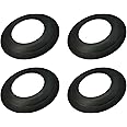 Jolux 4 Pack Matte Black Goof Trim Ring for 5/6" Inch Recessed can Lighting Downlight,Plastic,Recessed Light Trim Cover Outer Diameter 8.6 Inches, Inner Diameter 4.7 Inches.