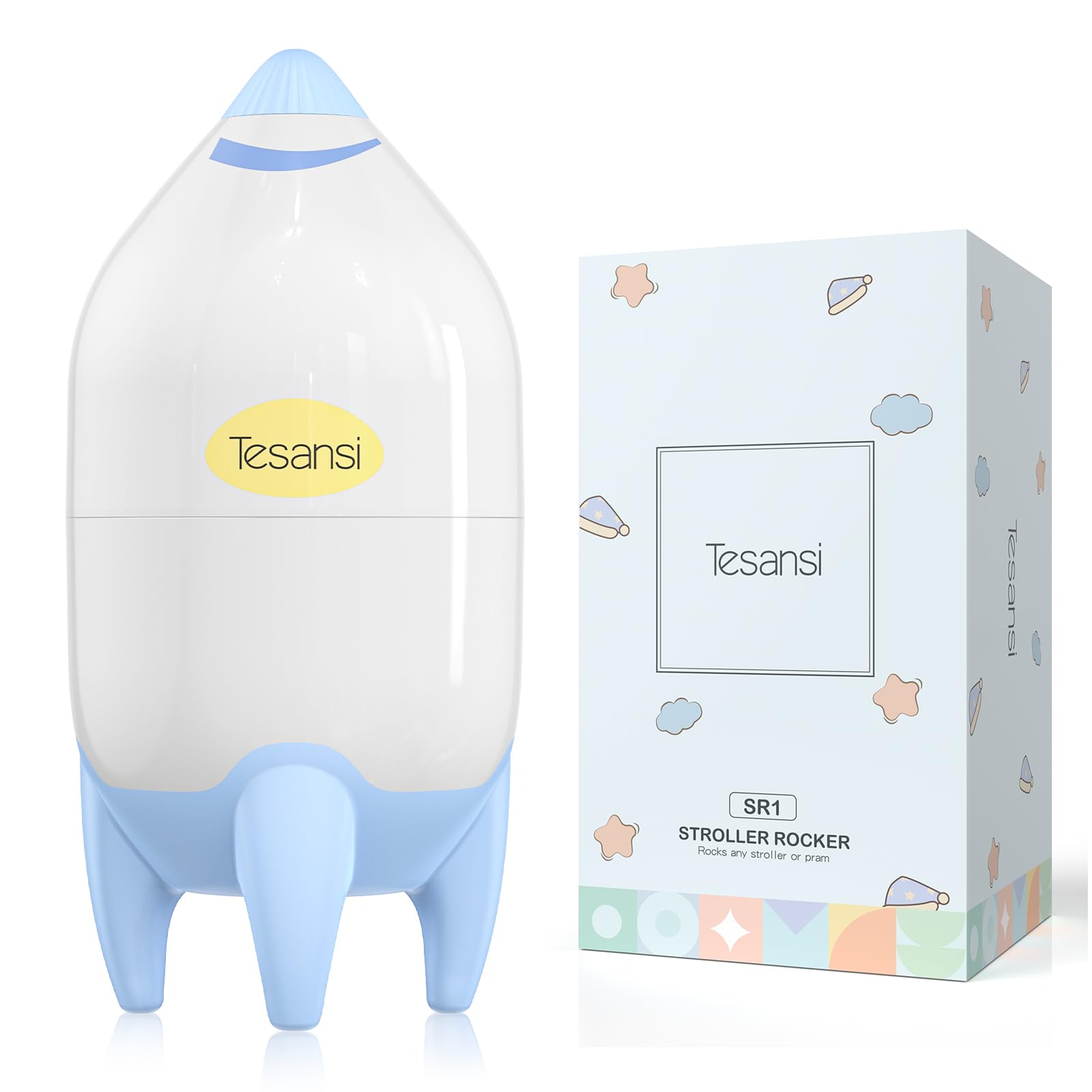 Photo 1 of Tesansi Vibrating Stroller Rocker Rechargeable, Portable Baby Sleep Soother Gently Rocks Any Stroller or Bassinet, Adjustable Speed - Fits All Pushchairs & Prams to Create a Bouncer