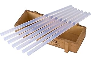 MYUBWTF 50 PCS Mini Round Hot Glue Sticks，8 x 0.28-Inch Glue Gun Sticks，Clear, Compatible with Most Glue Guns，for Low, High and Dual Temperature Glue Guns (8 x 0.28-Inch)