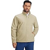 M MAELREG Men's Lightweight Softshell Jacket Fleece Lined Water Resistant Golf Windbreaker Winter Outdoor Hiking Warm Jacket