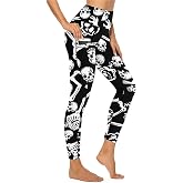 QIVICIMA Womens High Waist Workout Printed Holiday Leggings with Pockets | Mixed halloween prints,christmas plaid print,soft stretch material,4-way stretch,high waist tummy control,side pocket