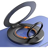 TORRAS Upgrade Gen2.0 (Dual-Ring) Fit for MagSafe Phone Grip Ring Holder, Kickstand Magnetic, Compatible with MagSafe Accessories for iPhone 16/15/14/13/12/11 Samsung, Google, Android, Matte Black