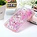 iPhone 6 case, iPhone 6S Case (4.7), Mavis's Diary Bling Glitter Sparkle Flowing Liquid Quicksand Moving Sequins Protective Hard PC Back Cover with Soft TPU Rubber Frame - Painted Unicorn Flower