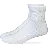 Carolina Ultimate Non-Binding Quarter Socks 2 Pair, White, Men's 12-16