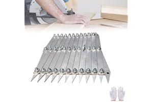 LNRTER Picket Master Pro Center Finding Tool for Precise Measurements,3/7/12 Point Center Finder Measuring Tool,Woodworking Center Finding Tool,Pipe Metal Equal Space Divider Tool for Welding(12 Point)