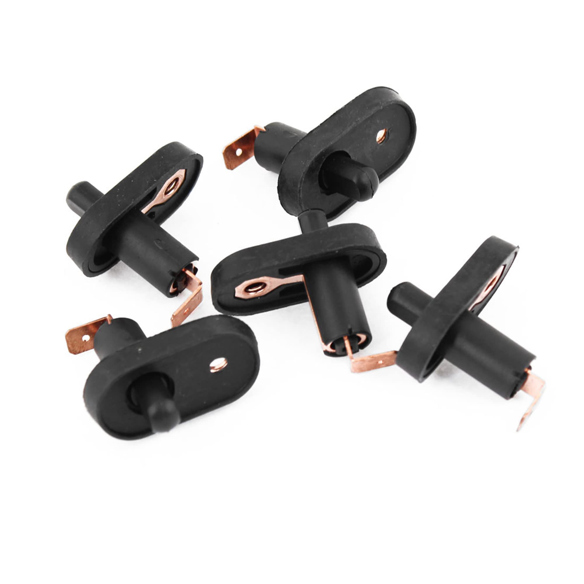 sourcing map 5 Pcs Black Rubber Door Lamp Light Switch Assembly for Car