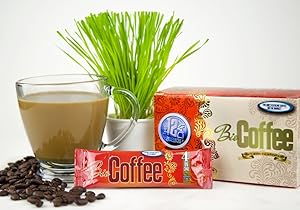 Bio Coffee- NEW! - First Organic Instant Non-dairy Alkaline Coffee (12 Sachet Box)