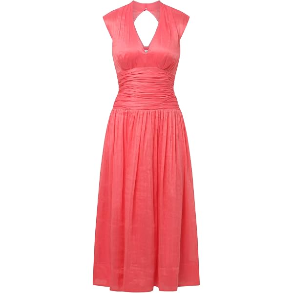 amur juliett midi dress AMUR Juliett Strapless Pleated Asymmetric Midi Dress