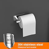 Ibergrif Chrome Toilet Roll Holder Self Adhesive Wall Mounted No Drilling view 4