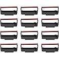12-Pack ERC30 ERC-30 ERC 30 34 38 B/R Compatible Cash Register Ink Ribbon Used for ERC38 NK506 TM-U220 M188B, BTP-M300, GRC-220BR SBR-275 (Black and Red)