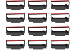 Bigger 12-Pack ERC30 ERC-30 ERC 30 34 38 B/R Compatible Cash Register Ink Ribbon Used for ERC38 NK506 TM-U220 M188B, BTP-M300