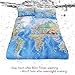Sleepwish World Map Bedding Duvet Cover Set for Kids Vivid Printed Childrens Bedding Full Size Bedspread