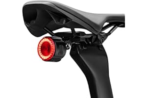 ROCKBROS Bike Lights for Night Riding, Smart Bike Tail Light with Brake Sensing, IPX5 Waterproof, USB Rechargeable Rear Bicyc