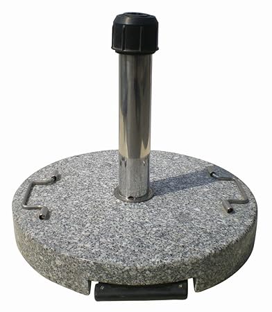 TrendLine Granit Schirmständer mit Rollen 50cm Sonnenschirmständer Granitständer