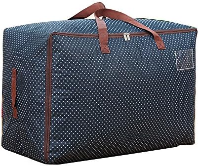 HPYP Waterproof Thick Over-sized Heavy Duty Blanket Bag Storage Bags-Zip Lock Storage Bag for Pillows, Quilts and Clothes&amp;Strong Handles, Travelling Bag,College Carrying Bag (Blue)