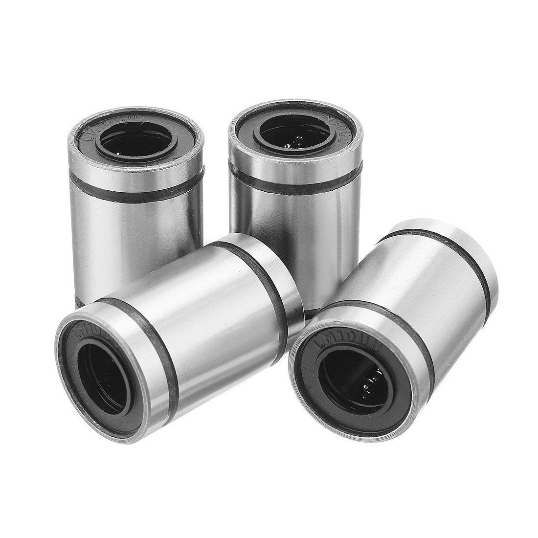DollaTek 4pcs LM10UU 10x19x29mm Double Side Rubber Seal Linear Motion Ball Bearing