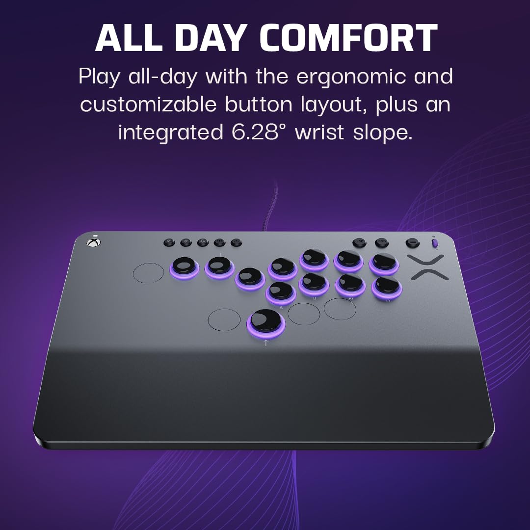 Turtle Beach Victrix Pro KO Leverless All Button Fight Stick, Officially Licensed for Xbox Series X|S, Xbox One, Windows 10/11 PC, Customizable eSports Tournament Ready Controller, Gray 8