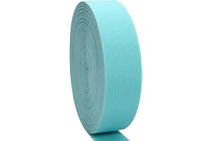 JESEP YONG JESEP 1.5 Inch 10 Yards Double-Side Twill Woven Elastic Heavy Stretch High Elasticity for Sewing Pants Waistband, Wigs, Skirts, Craft DIY Projects (Turquoise 296)