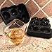 Alchemy Bar Goods Flexible Silicone Ice Ball Whiskey Tray Mold Maker, 6 Cool Spheres