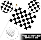 AhfuLife Checkered Stick Flags 14x21cm 30cm Pole 15Pcs Racing Car Decoration view 3