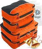 Bago Packing Cubes For Travel Bags - Luggage Organizer 10pcs Set (Orange)