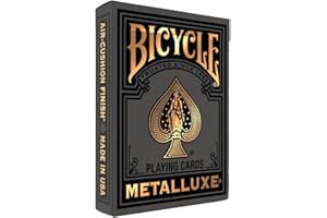 Bicycle Black and Gold Metalluxe Playing Cards – Premium Foil Metalluxe Deck– Classic Poker Size, Collectible Luxury Design, Great for Game Night, Gifting, and Stocking Stuffer