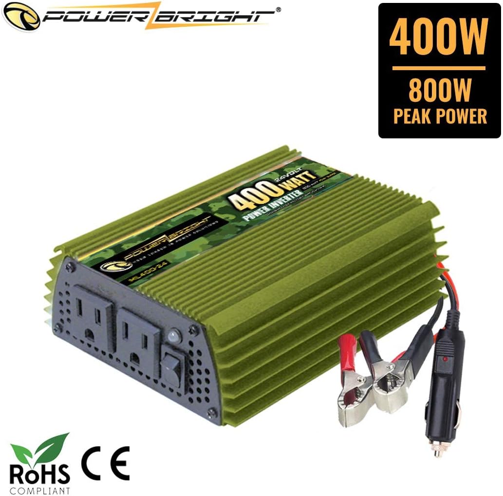 Power Bright 2300 Watt 24V Power Inverter, Dual 110V AC Outlets, Modified Sine Wave, Automotive Back Up Power Supply Perfect for an Emergency, Hurricane, Storm or Outage - CE Approved: Car Electronics