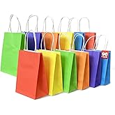 LAMJAMANER 96Pcs Small Gift Bags, 5.5x3.15x7.87 Paper Gift Bags with Handles, Small Party Favor Bags Bulk for Birthday, Wedding, Businesses, Party Supplies and Gifts, Valentines Day Bag