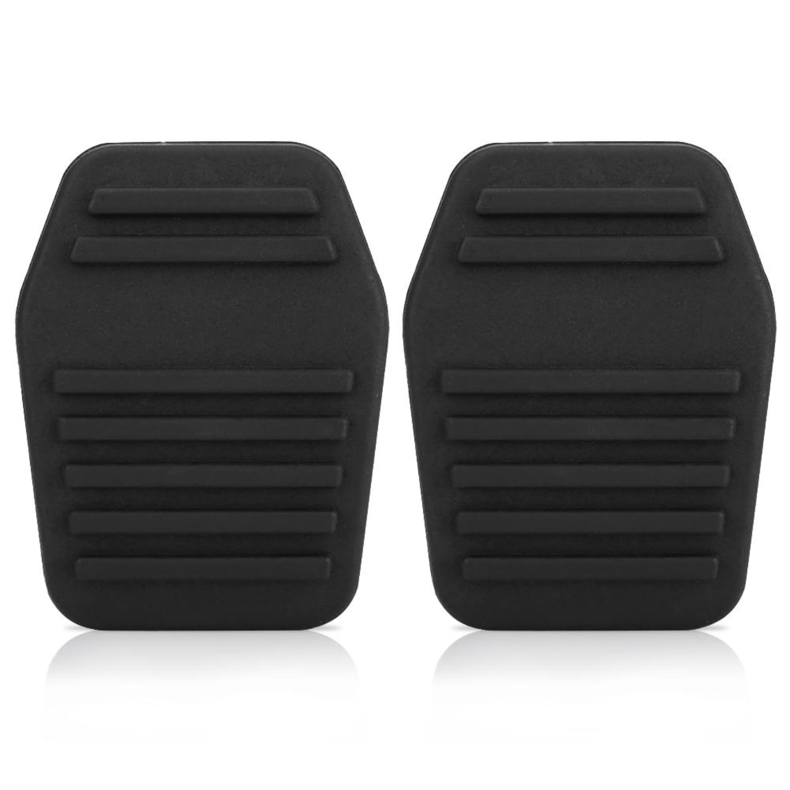 VOBOR Car Clutch Brake Pedal Rubber Pad Cover - 1 Pair Brake Clutch Rubber Foot Pedal Pad Cover for Transit MK6 MK7 2000-2014