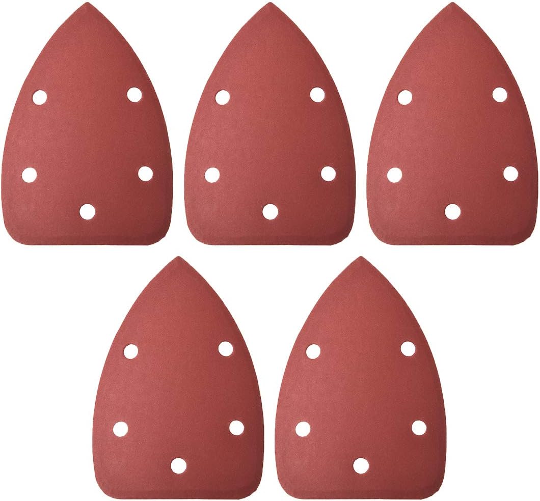 sourcing map Detail Sander Sandpaper, Triangular Sanding Paper, Hook and Loop Sanding Pads, Triangle Oscillating Multi Tool