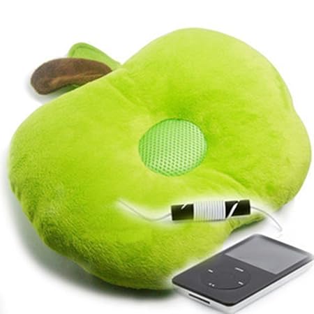Primi Novelty Design Green Cute Speaker Music Cushion Pillow