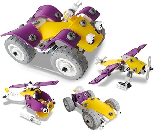 Amazon Leverde ねじ止め ブロック おもちゃ 工具 知育玩具 変形 4種類モデル 車 バギー ヘリコプター 立体パズル 子供向け お誕生日 プレゼント お祝い 大工さん おもちゃ